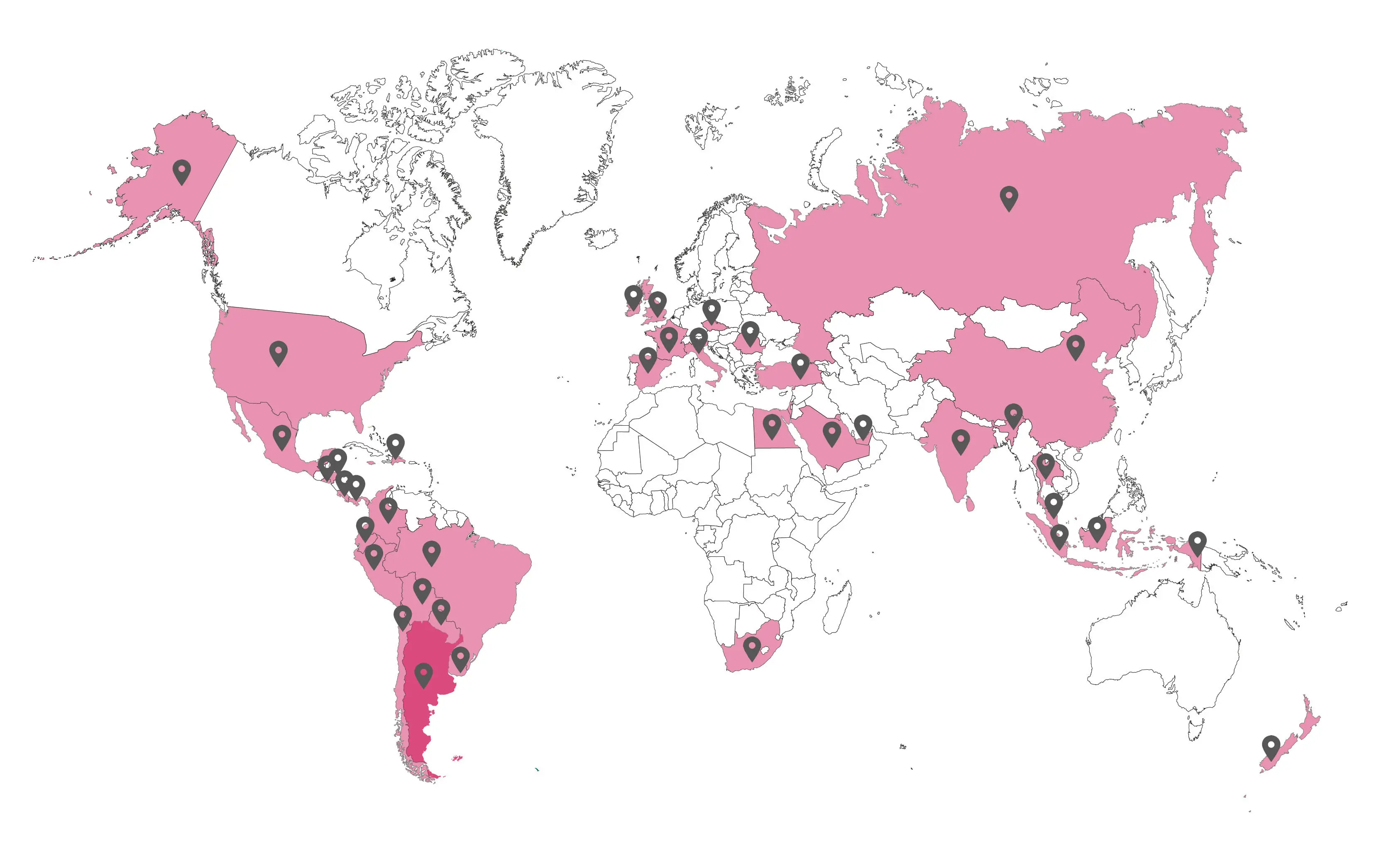 Mapa del mundo en Kims